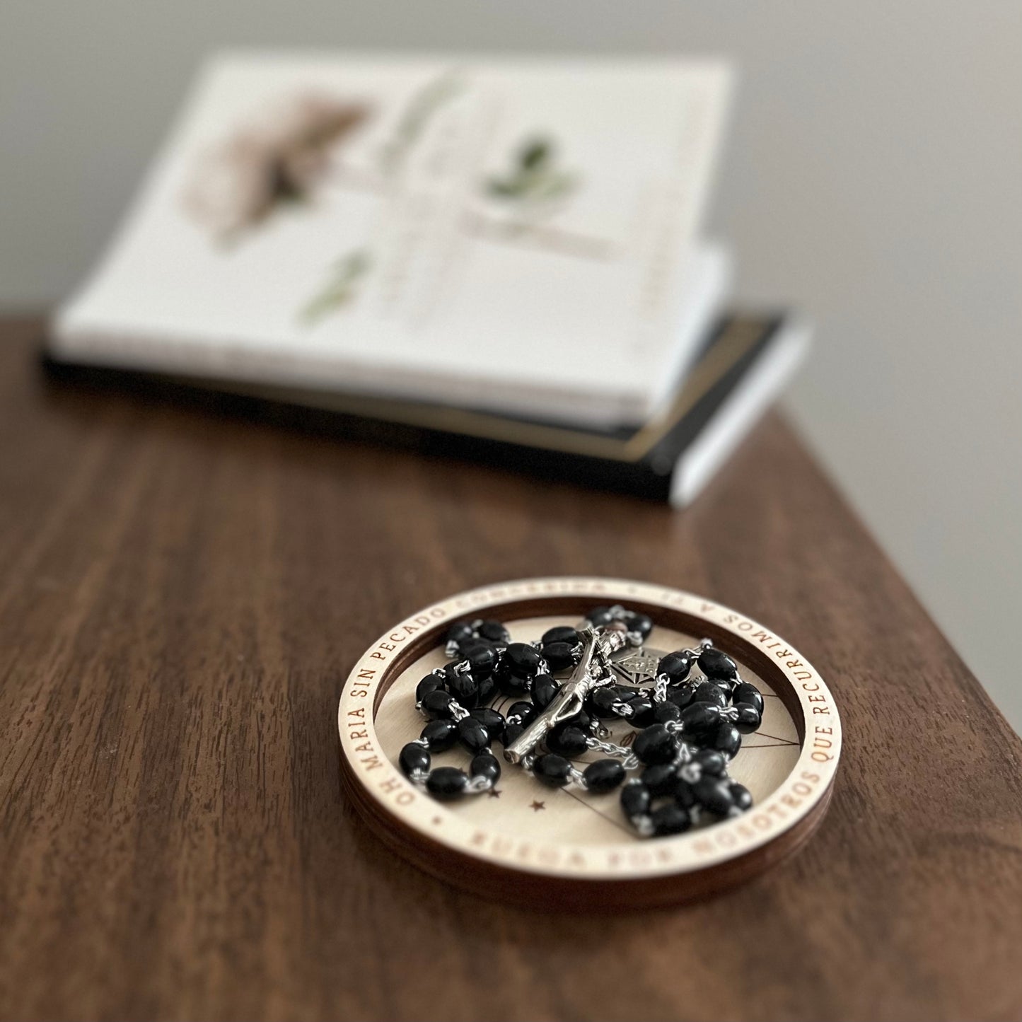 Wood Rosary Dish
