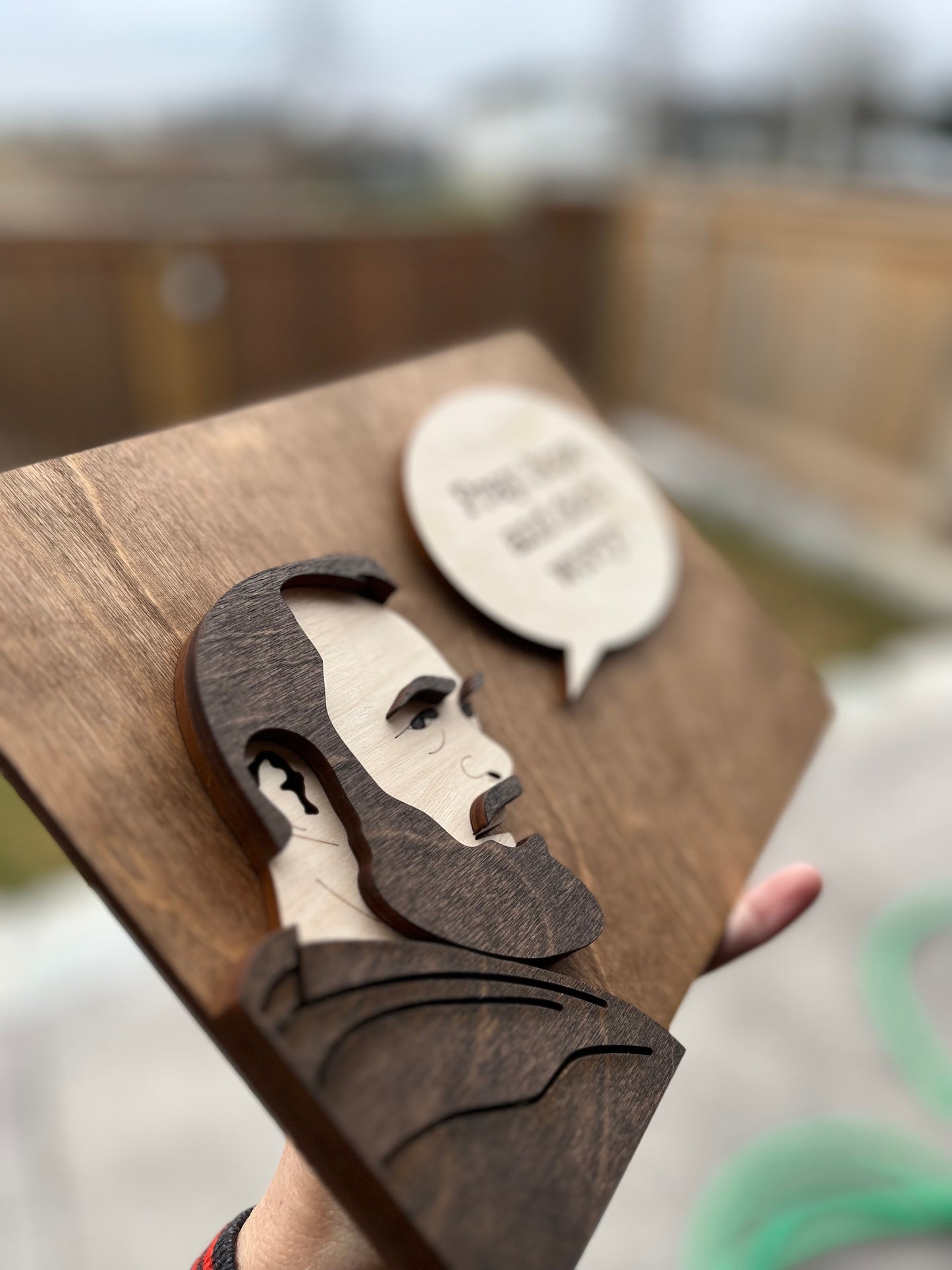 Padre Pio Quote Wood Sign