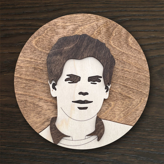 Blessed Carlo Acutis Round Wood Sign