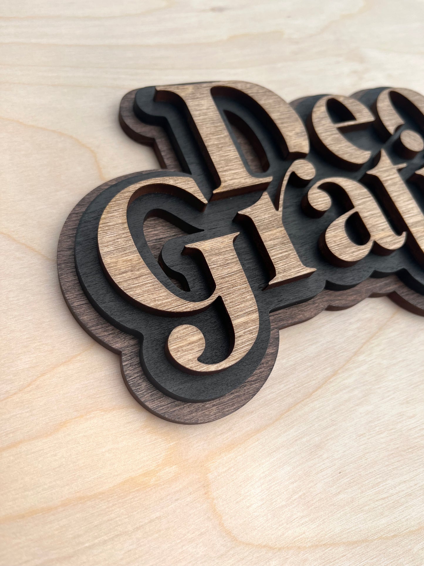 Deo Gratias Wood Sign