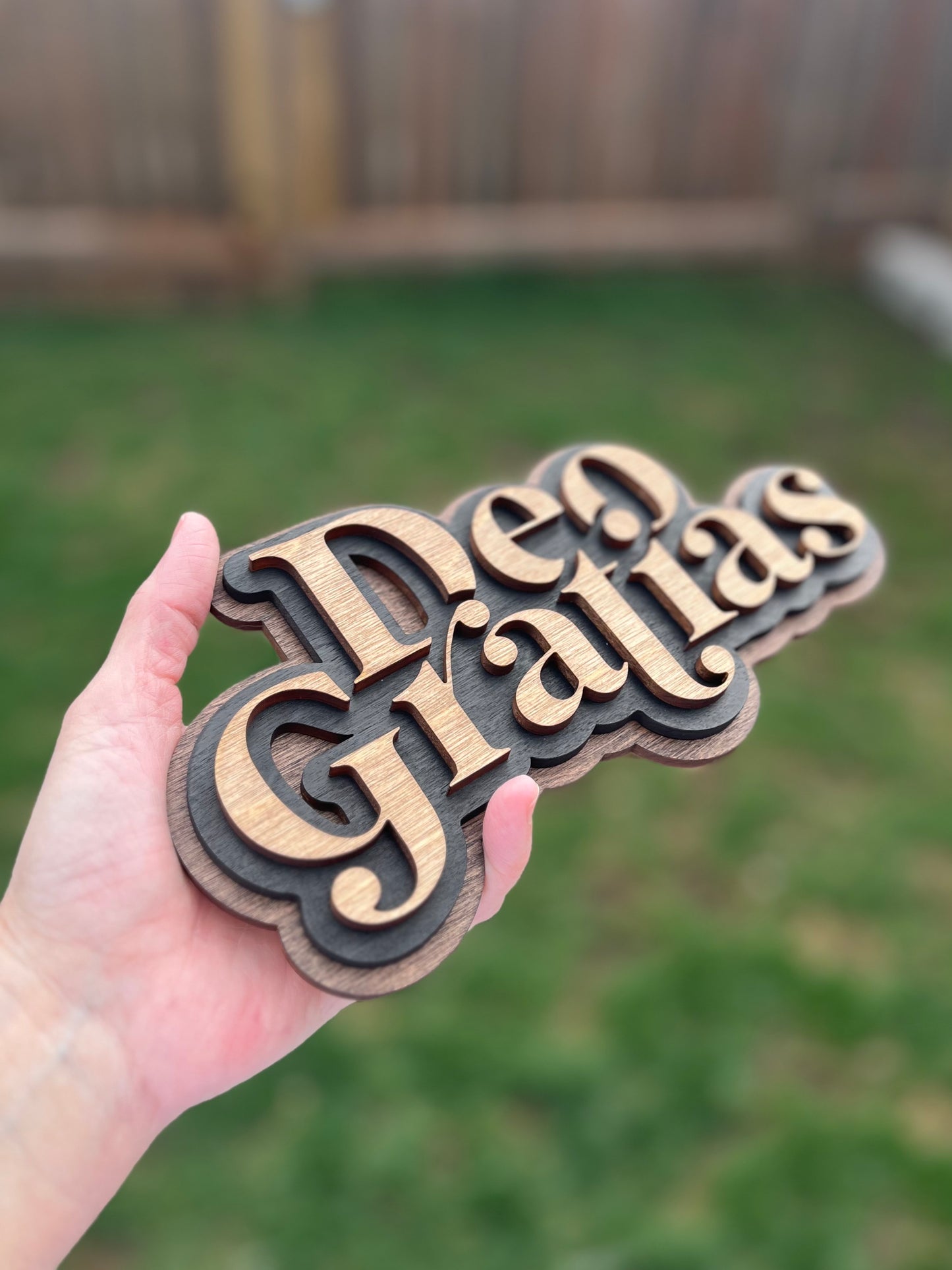 Deo Gratias Wood Sign