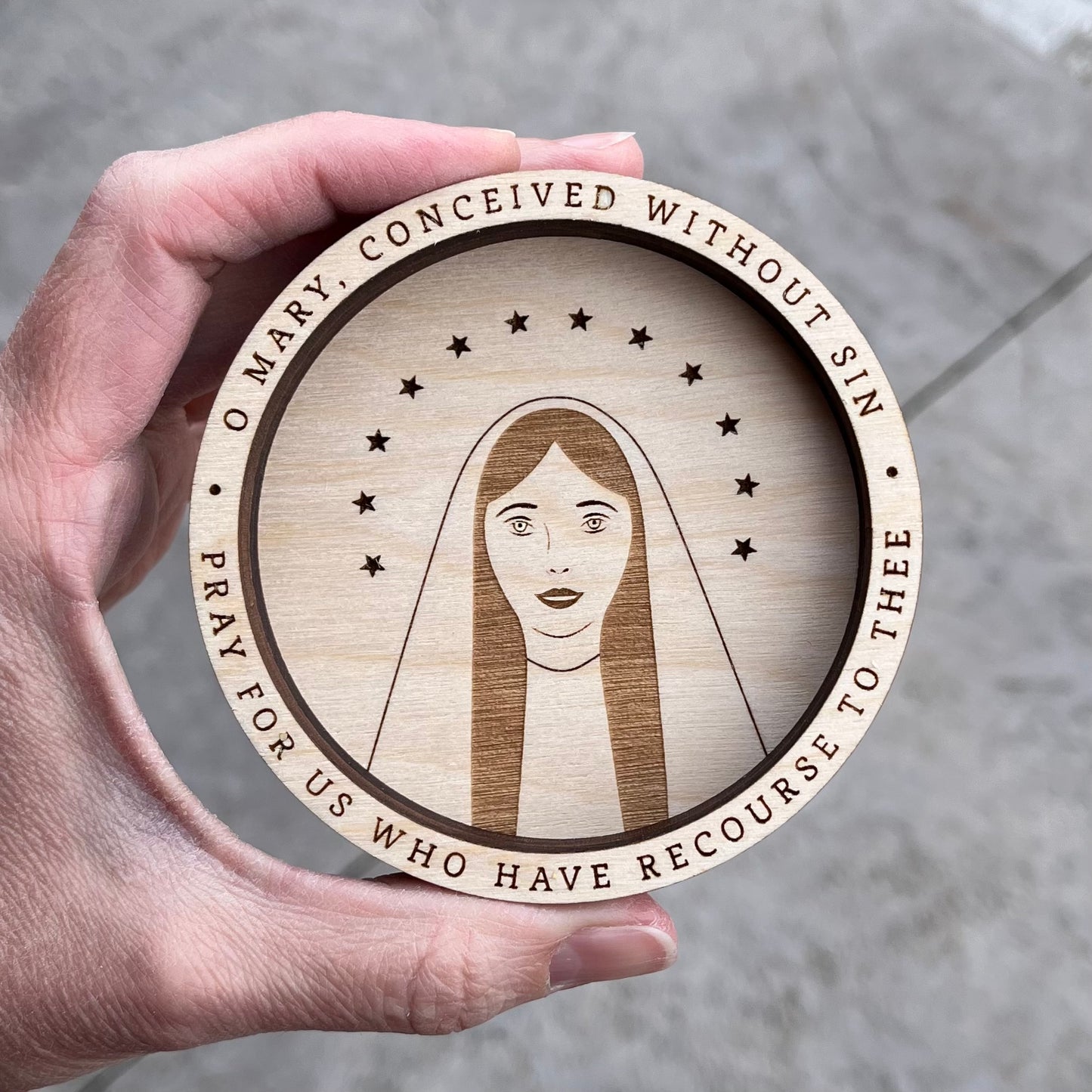 Wood Rosary Dish