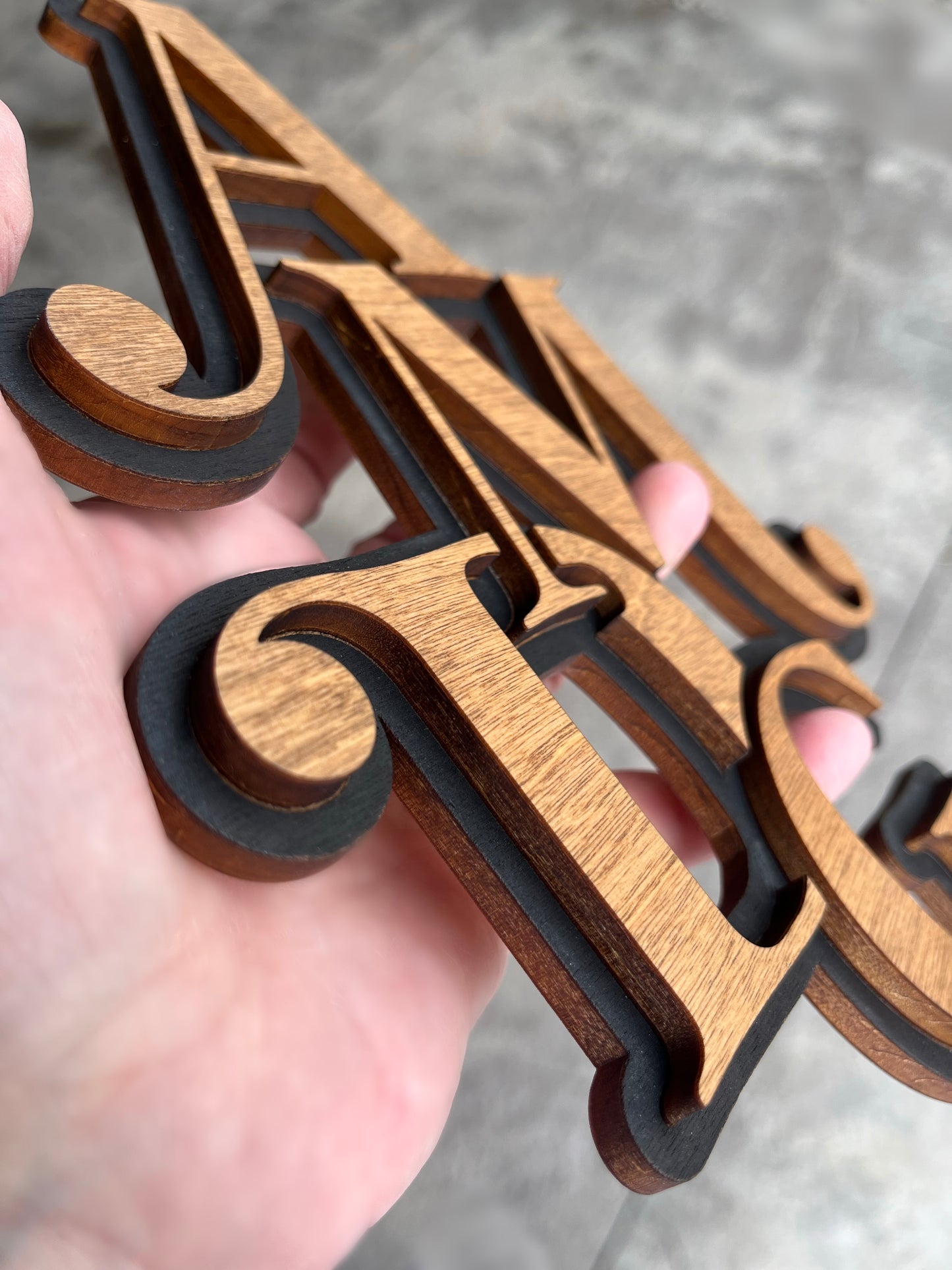 AMDG Wood Sign