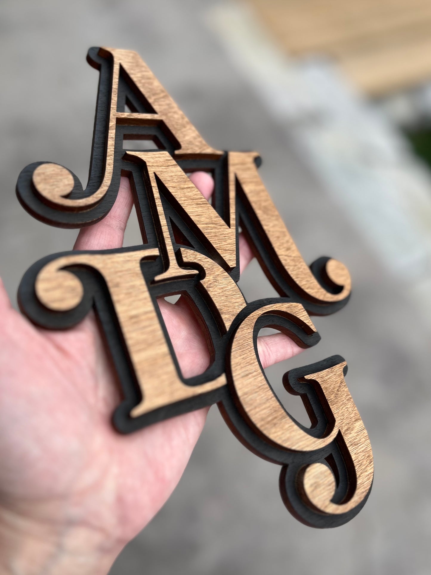 AMDG Wood Sign