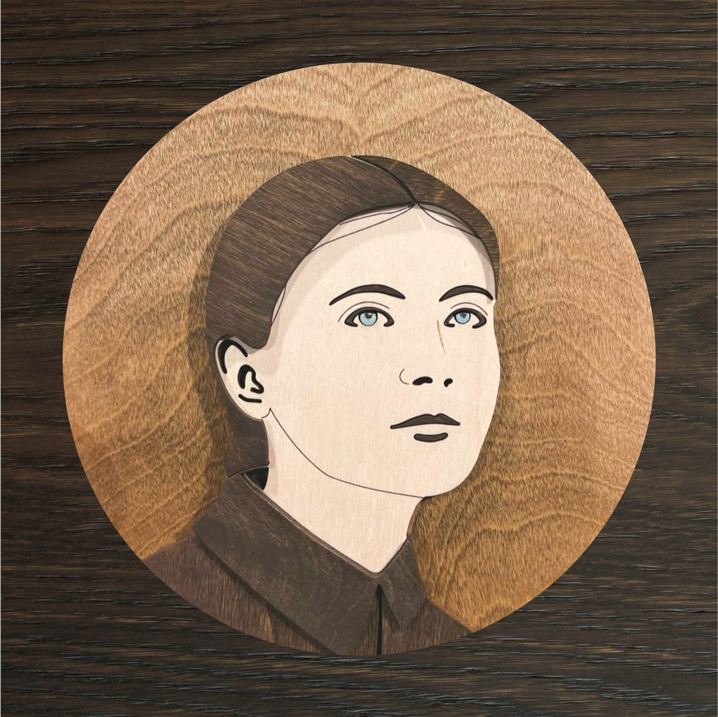 Saint Gemma Galgani Round Wood Sign