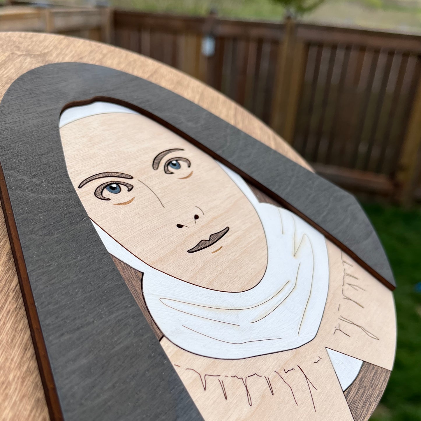 Saint Thérèse of Lisieux - Round Wood Sign