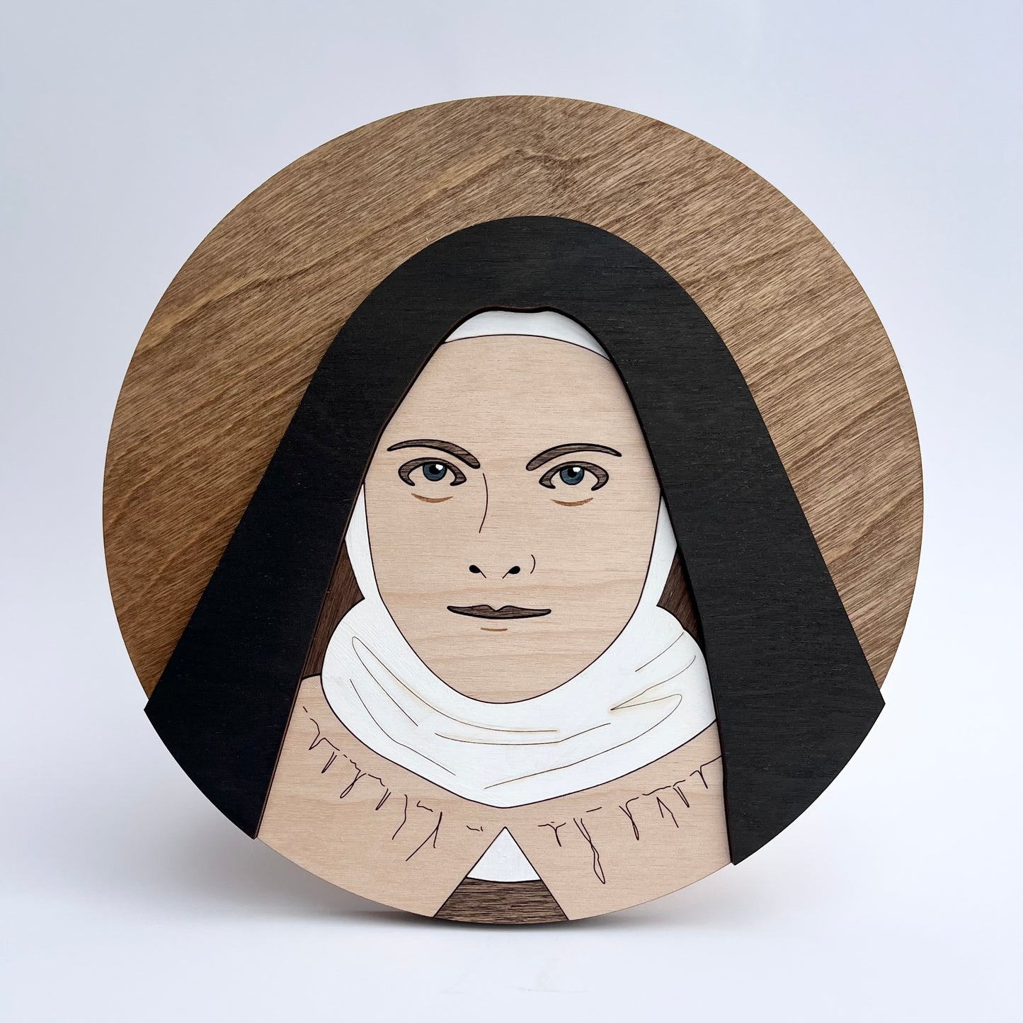 Saint Thérèse of Lisieux - Round Wood Sign