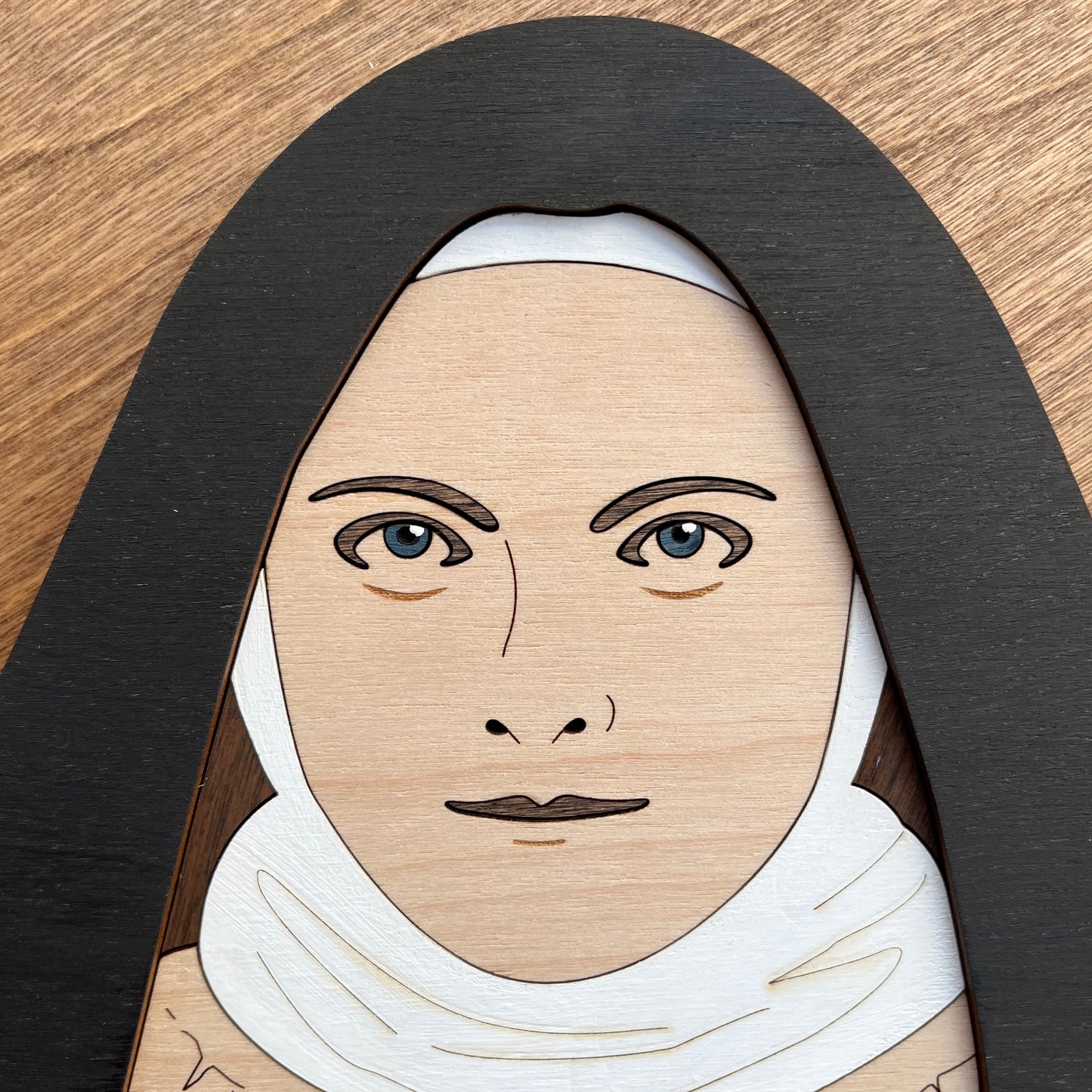Saint Thérèse of Lisieux - Round Wood Sign