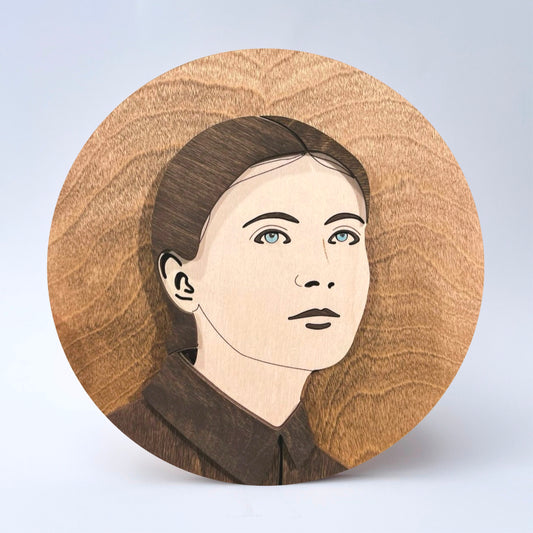 Saint Gemma Galgani Round Wood Sign