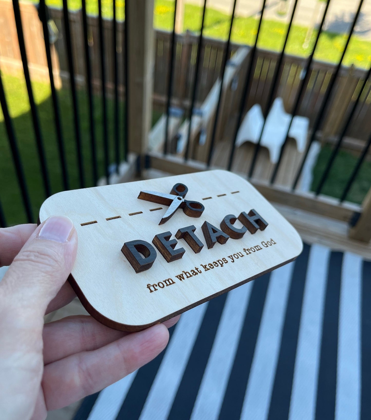 Detach - Wood Magnet/stand, Catholic Home Decor