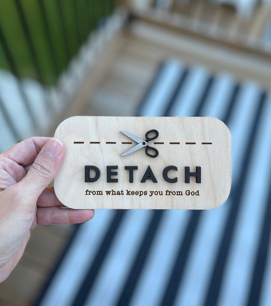 Detach - Wood Magnet/stand, Catholic Home Decor
