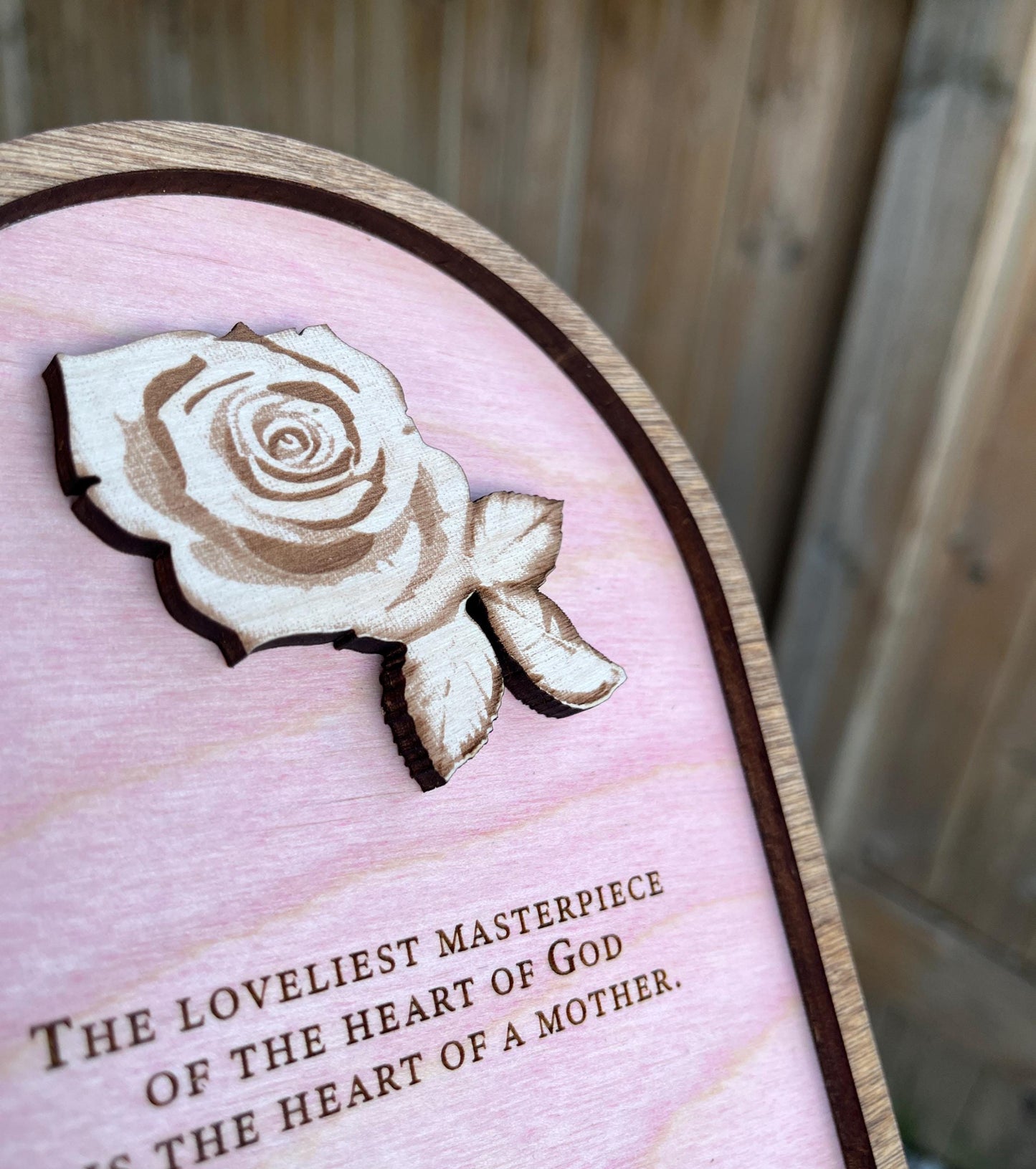 Mother’s Day quote by St Therese of Lisieux - Wall Wood Sign, plaque, Catholic Home Decor
