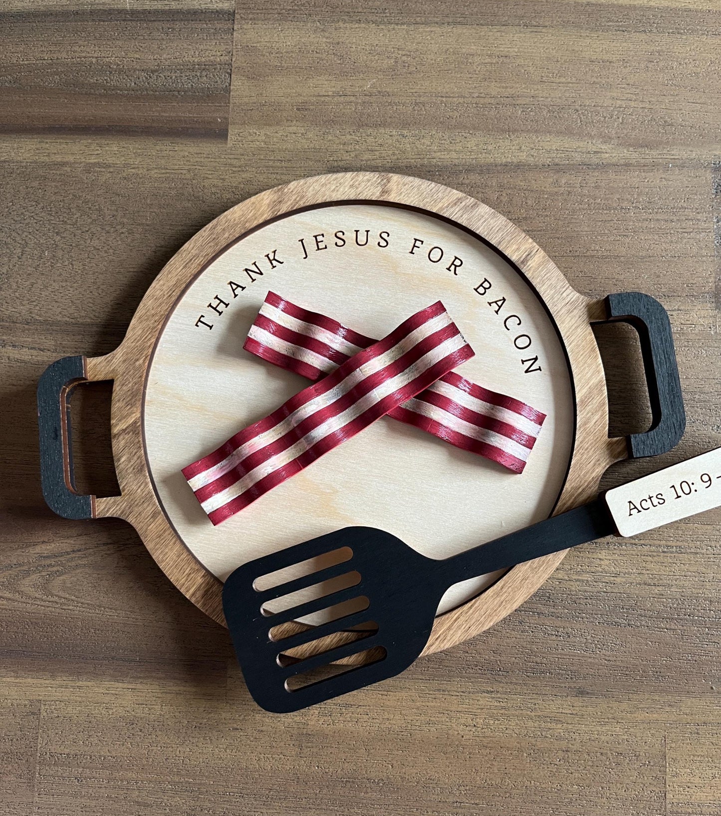 Thank Jesus for Bacon - Wall Wood Sign, Catholic Home / Kitchen  Decor