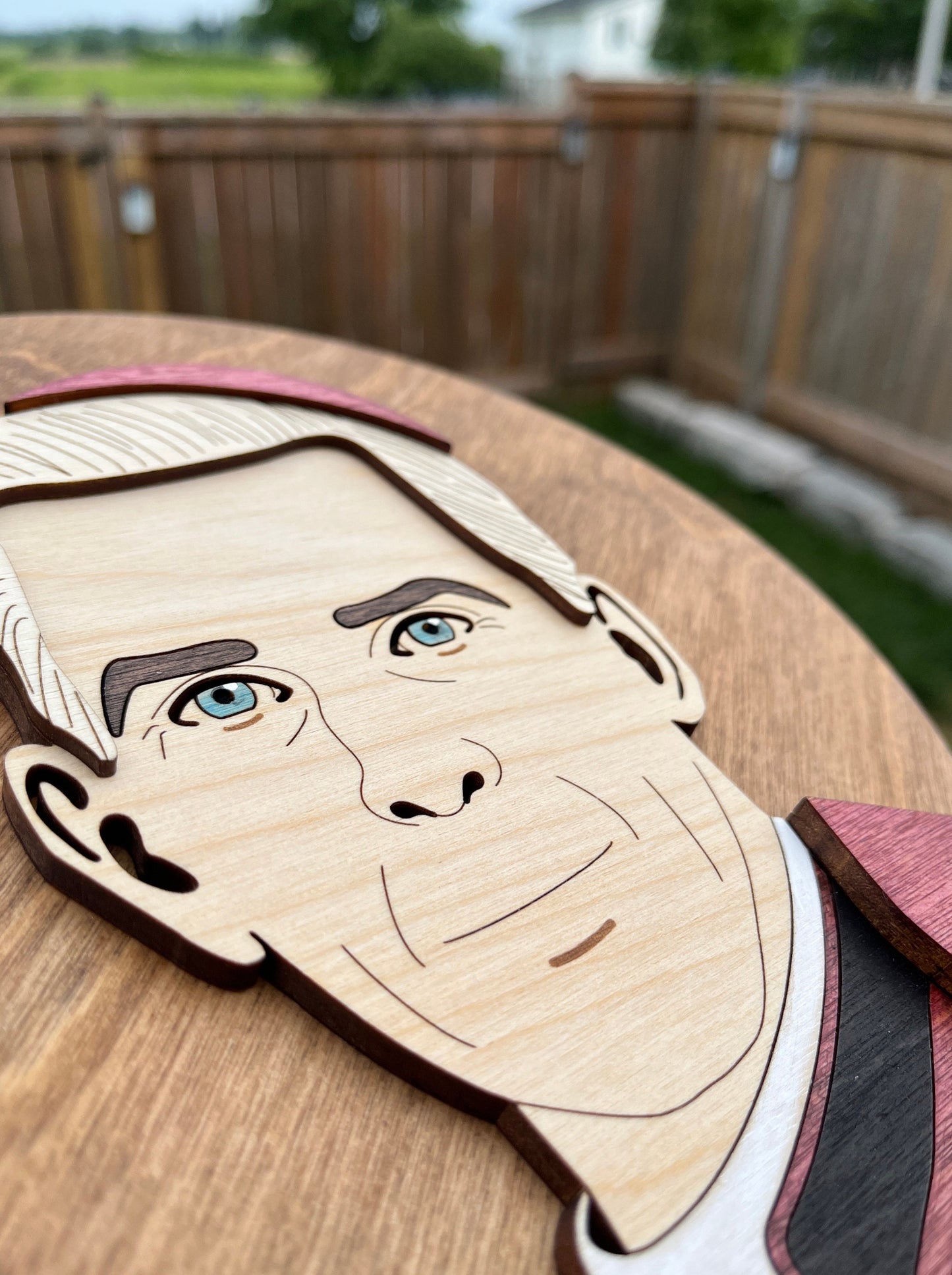 Venerable Fulton Sheen Portrait - Round Wood Sign, Catholic Home Decor