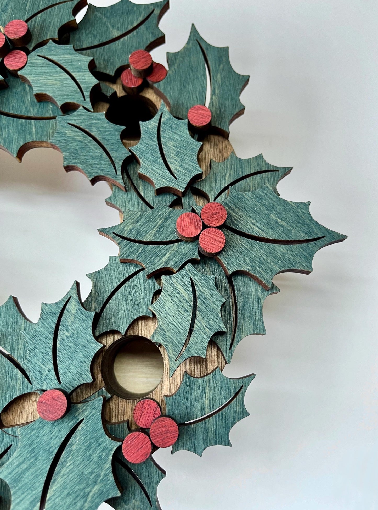 Wooden Modern Advent Wreath - Catholic Home Decor - Christmas gift